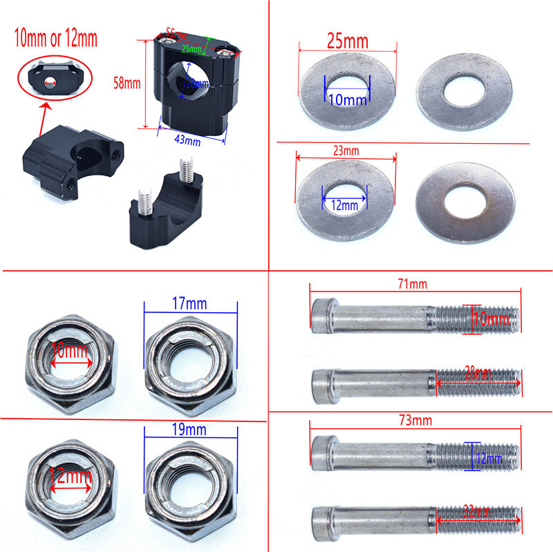 1-1/8" 28mm CNC adaptér na riadidlá motocykla s uchytením na riadidlá pre príslušenstvo pre motokrosové bicykle Dirt Pit Bike