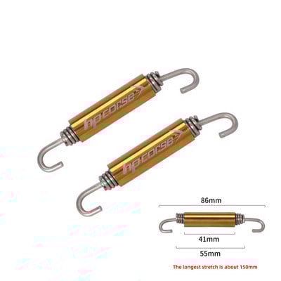 2 ks Motocyklový výfuk, predný stredný spojovací hák, otočná kovová pružinová súprava, univerzálna pružina z nehrdzavejúcej ocele, štvorkolka