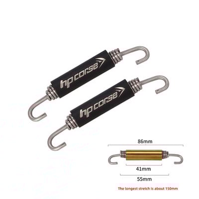 2 ks Motocyklový výfuk, predný stredný spojovací hák, otočná kovová pružinová súprava, univerzálna pružina z nehrdzavejúcej ocele, štvorkolka