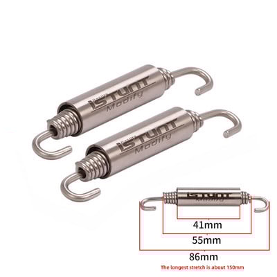 2 ks Motocyklový výfuk, predný stredný spojovací hák, otočná kovová pružinová súprava, univerzálna pružina z nehrdzavejúcej ocele, štvorkolka