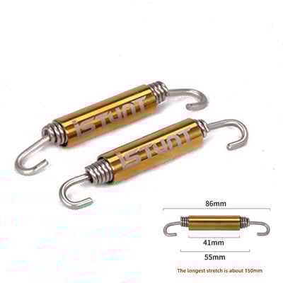 2 ks Motocyklový výfuk, predný stredný spojovací hák, otočná kovová pružinová súprava, univerzálna pružina z nehrdzavejúcej ocele, štvorkolka