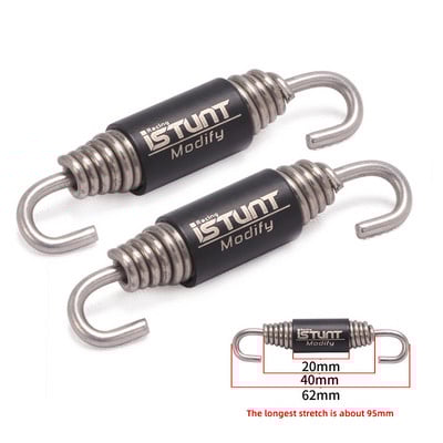 2 ks Motocyklový výfuk, predný stredný spojovací hák, otočná kovová pružinová súprava, univerzálna pružina z nehrdzavejúcej ocele, štvorkolka