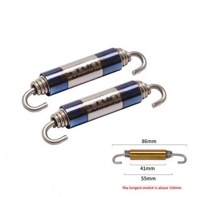 2 ks Motocyklový výfuk, predný stredný spojovací hák, otočná kovová pružinová súprava, univerzálna pružina z nehrdzavejúcej ocele, štvorkolka