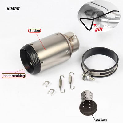 51mm/60mm výfukové potrubie z uhlíkových vlákien pre motocykle s výfukom DB Killer Tubo Escape Escapamento De Moto pre RC390 CBR650F Z900