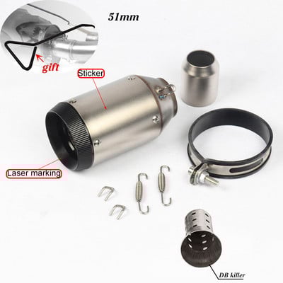 51mm/60mm výfukové potrubie z uhlíkových vlákien pre motocykle s výfukom DB Killer Tubo Escape Escapamento De Moto pre RC390 CBR650F Z900