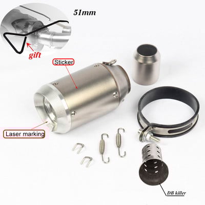 51mm/60mm výfukové potrubie z uhlíkových vlákien pre motocykle s výfukom DB Killer Tubo Escape Escapamento De Moto pre RC390 CBR650F Z900