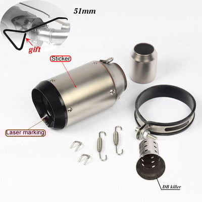 51mm/60mm výfukové potrubie z uhlíkových vlákien pre motocykle s výfukom DB Killer Tubo Escape Escapamento De Moto pre RC390 CBR650F Z900