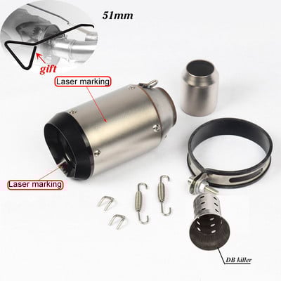 51mm/60mm výfukové potrubie z uhlíkových vlákien pre motocykle s výfukom DB Killer Tubo Escape Escapamento De Moto pre RC390 CBR650F Z900