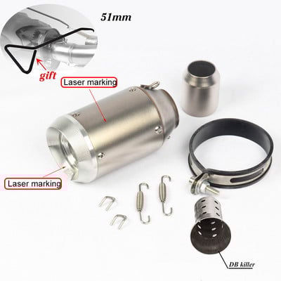 51mm/60mm výfukové potrubie z uhlíkových vlákien pre motocykle s výfukom DB Killer Tubo Escape Escapamento De Moto pre RC390 CBR650F Z900