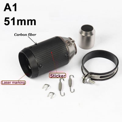 51mm/60mm výfukové potrubie z uhlíkových vlákien pre motocykle s výfukom DB Killer Tubo Escape Escapamento De Moto pre RC390 CBR650F Z900