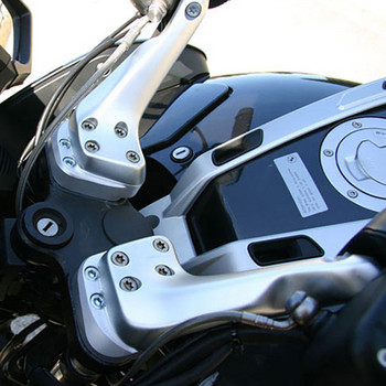 Ασημί τιμόνι Riser αξεσουάρ μοτοσικλέτας ανταλλακτικά για BMW R1100RT R1150RT R1200RT R1100R R1150R
