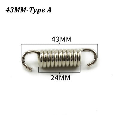 5 ks univerzálnych hákov na pružiny výfuku pre motocykle z nehrdzavejúcej ocele, upravených armatúr na pružiny výfuku pre motocykle, otočných pružín
