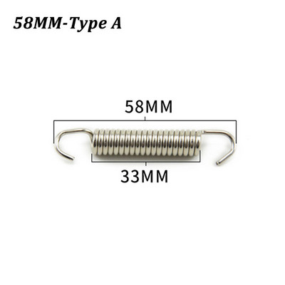 5 ks univerzálnych hákov na pružiny výfuku pre motocykle z nehrdzavejúcej ocele, upravených armatúr na pružiny výfuku pre motocykle, otočných pružín