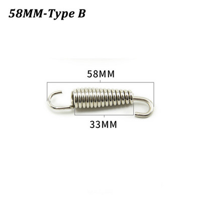 5 ks univerzálnych hákov na pružiny výfuku pre motocykle z nehrdzavejúcej ocele, upravených armatúr na pružiny výfuku pre motocykle, otočných pružín