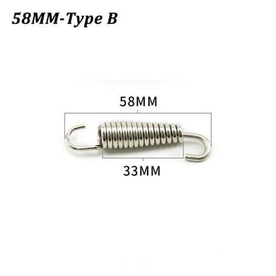 5 ks univerzálnych hákov na pružiny výfuku pre motocykle z nehrdzavejúcej ocele, upravených armatúr na pružiny výfuku pre motocykle, otočných pružín