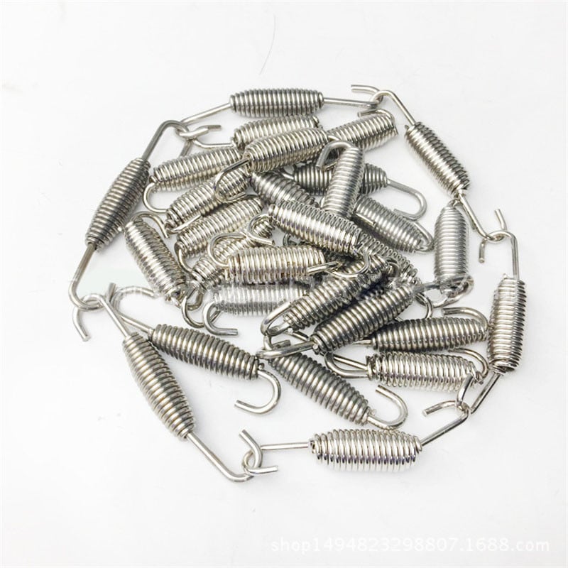 5 ks univerzálnych hákov na pružiny výfuku pre motocykle z nehrdzavejúcej ocele, upravených armatúr na pružiny výfuku pre motocykle, otočných pružín