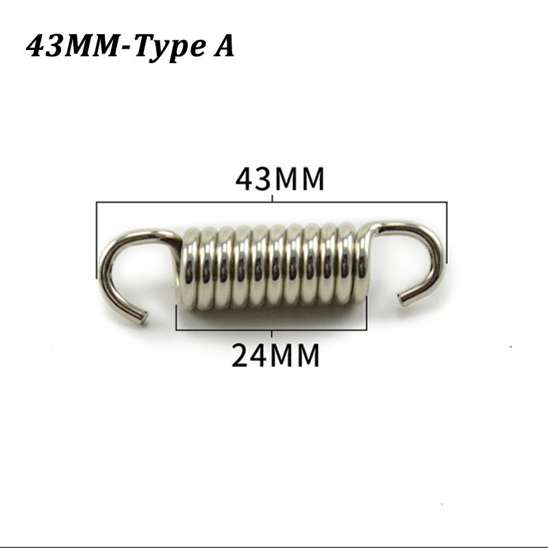 5 ks univerzálnych hákov na pružiny výfuku pre motocykle z nehrdzavejúcej ocele, upravených armatúr na pružiny výfuku pre motocykle, otočných pružín