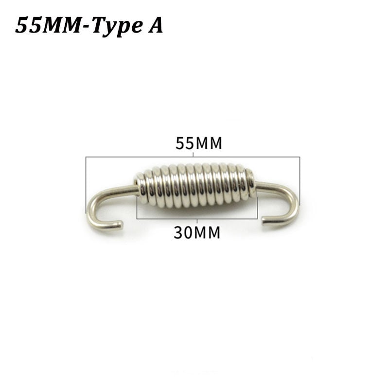5 ks univerzálnych hákov na pružiny výfuku pre motocykle z nehrdzavejúcej ocele, upravených armatúr na pružiny výfuku pre motocykle, otočných pružín
