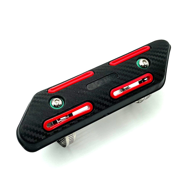 Протектор за топлинен щит на ауспуха на мотоциклет ABS Защитен капак на изпускателната тръба на мотоциклета за офроуд превозно средство Декоративен топлинен щит