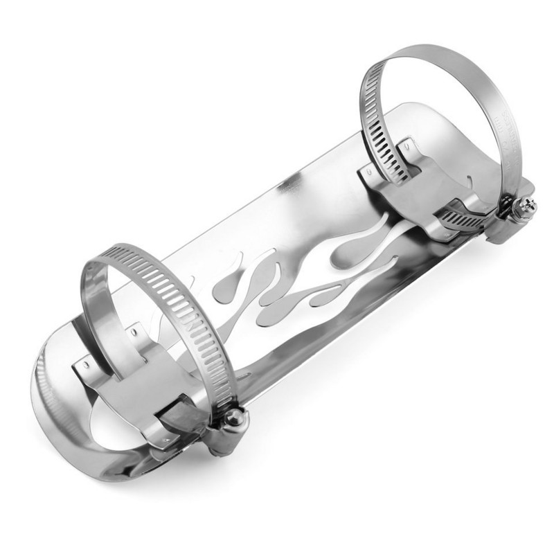 Univerzálny vintage chrómovaný motocykel upravený zakrivený tlmič výfuku, tepelný štít, kryt, ochranný kryt, diely pre motocykle