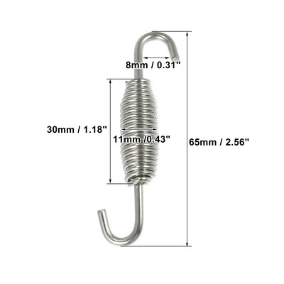 Motoforti 9 tipų motociklų išmetimo vamzdžio spyruoklė 63 mm nerūdijančio plieno išmetimo vamzdžio spyruoklės kabliukas modifikuotas priedas universalus