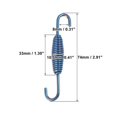 Motoforti 9 tipų motociklų išmetimo vamzdžio spyruoklė 63 mm nerūdijančio plieno išmetimo vamzdžio spyruoklės kabliukas modifikuotas priedas universalus