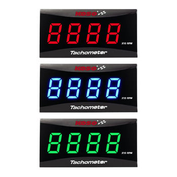 Koso Mini RPM Meter Ψηφιακή τετράγωνη οθόνη LCD Κινητήρας ταχύτητας ωρών ταχύμετρο για αγωνιστική μοτοσυκλέτα BMW YAMAHA KAWASAKI