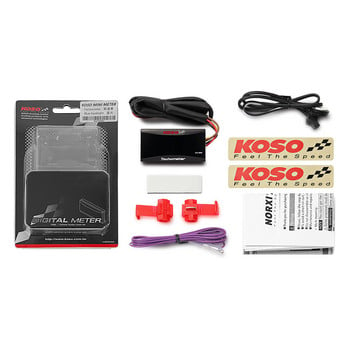 Koso Mini RPM Meter Ψηφιακή τετράγωνη οθόνη LCD Κινητήρας ταχύτητας ωρών ταχύμετρο για αγωνιστική μοτοσυκλέτα BMW YAMAHA KAWASAKI