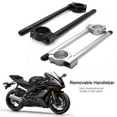 Cafe Racer Motorkerékpár Racing kormány állítható CNC kapocs motorvillára fogantyú 31 32 33 35 36 37 39 41 43 46MM króm fekete