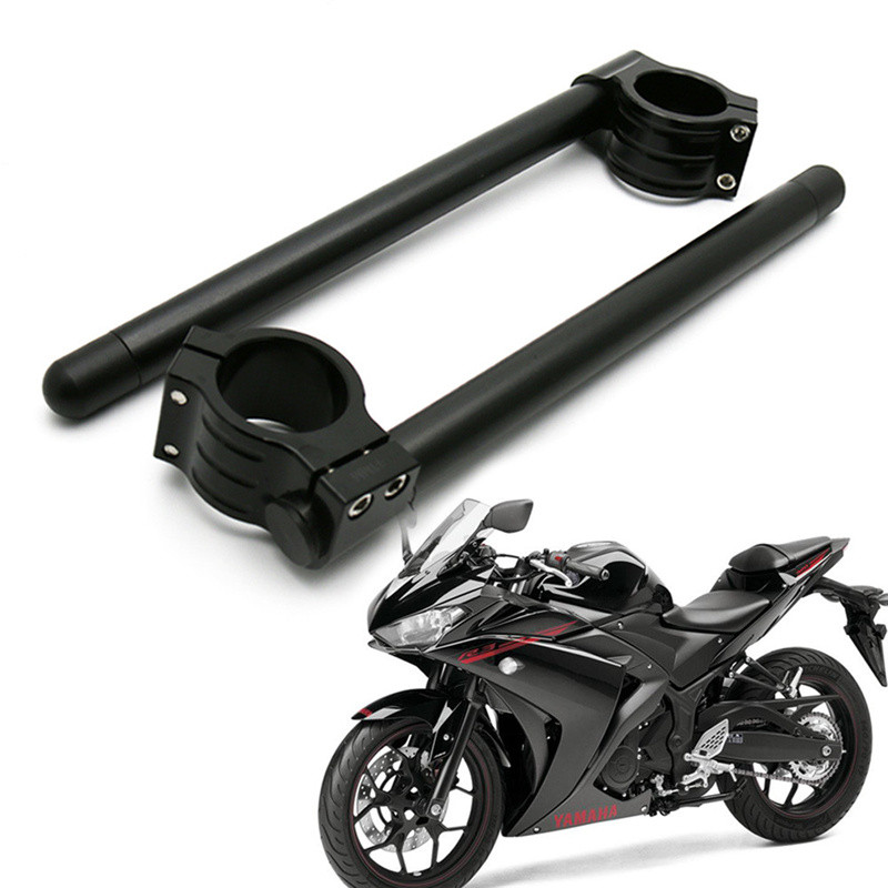 Cafe Racer Motorkerékpár Racing kormány állítható CNC kapocs motorvillára fogantyú 31 32 33 35 36 37 39 41 43 46MM króm fekete