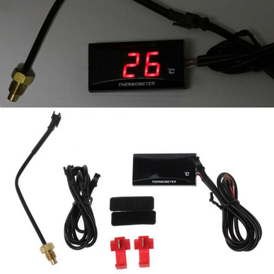Мотоциклет KOSO Миниметър за температура на водата LCD цифров екран Универсален сензор Термометр Температурни уреди Скутер Racing D7YA
