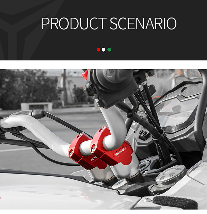Univerzális motorkerékpár 22 mm-es 28 mm-es kormányemelő Motocross Magasító bilincstartó BMW-hez Illik Hondához Suzukihoz Kawasakihoz