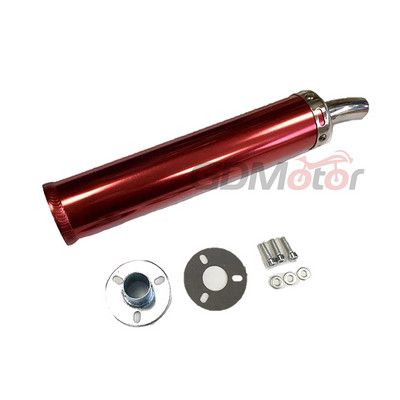Безплатна доставка Универсален метален 60x280 мм дълъг мотоциклет състезателна изпускателна тръба шумозаглушител 2stoke ауспух бягство за 50cc-240cc