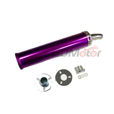 Безплатна доставка Универсален метален 60x280 мм дълъг мотоциклет състезателна изпускателна тръба шумозаглушител 2stoke ауспух бягство за 50cc-240cc
