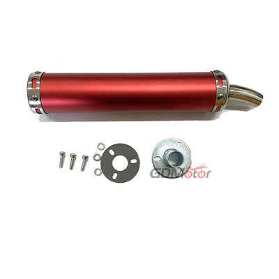 Безплатна доставка Универсален метален 60x280 мм дълъг мотоциклет състезателна изпускателна тръба шумозаглушител 2stoke ауспух бягство за 50cc-240cc