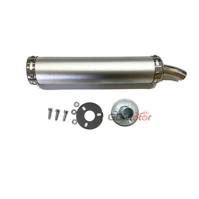 Безплатна доставка Универсален метален 60x280 мм дълъг мотоциклет състезателна изпускателна тръба шумозаглушител 2stoke ауспух бягство за 50cc-240cc