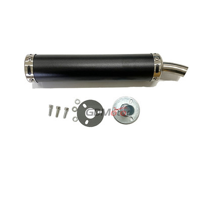 Безплатна доставка Универсален метален 60x280 мм дълъг мотоциклет състезателна изпускателна тръба шумозаглушител 2stoke ауспух бягство за 50cc-240cc