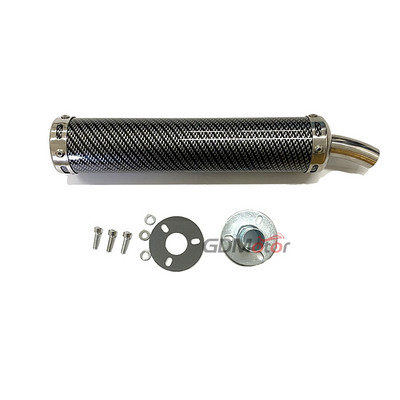 Безплатна доставка Универсален метален 60x280 мм дълъг мотоциклет състезателна изпускателна тръба шумозаглушител 2stoke ауспух бягство за 50cc-240cc