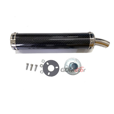 Безплатна доставка Универсален метален 60x280 мм дълъг мотоциклет състезателна изпускателна тръба шумозаглушител 2stoke ауспух бягство за 50cc-240cc