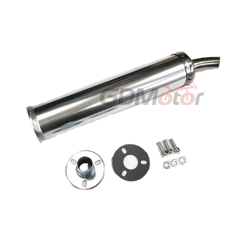 Безплатна доставка Универсален метален 60x280 мм дълъг мотоциклет състезателна изпускателна тръба шумозаглушител 2stoke ауспух бягство за 50cc-240cc