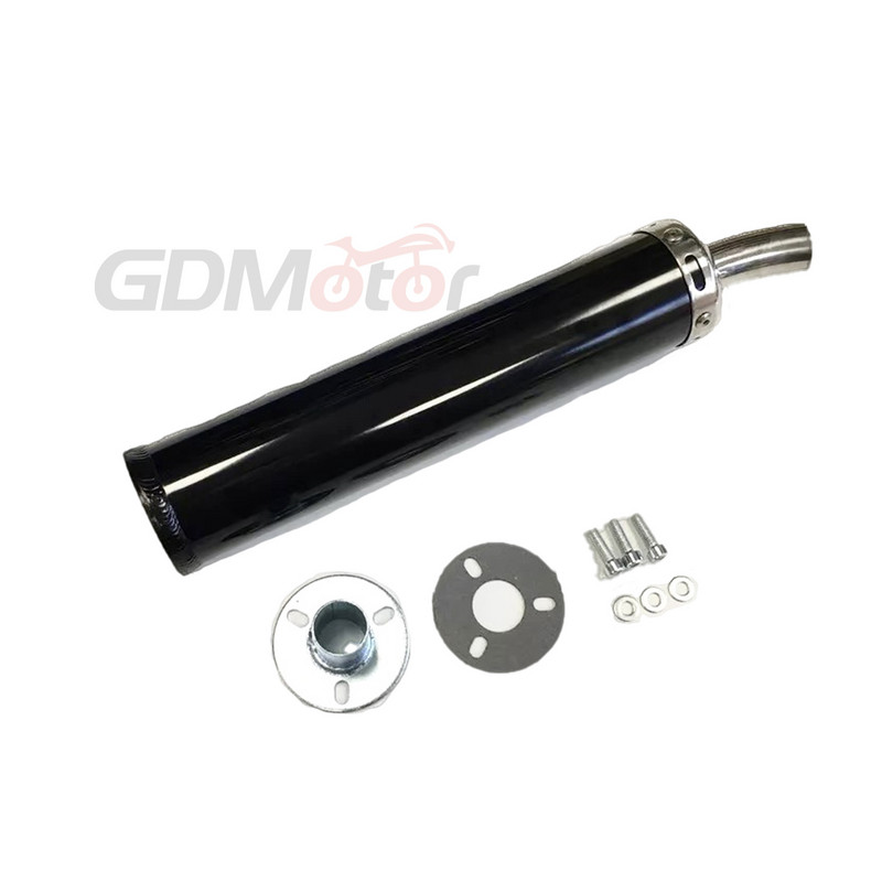 Безплатна доставка Универсален метален 60x280 мм дълъг мотоциклет състезателна изпускателна тръба шумозаглушител 2stoke ауспух бягство за 50cc-240cc