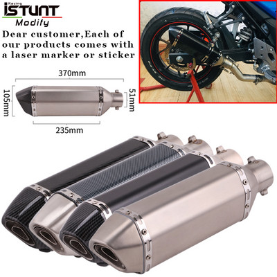 35-51 mm universalus motociklo paspirtukas ATV išmetimo duslintuvo vamzdis Escape Moto, skirtas Honda CBR250 CB400 YZF FZ400 Z750 NINJA TMAX530
