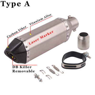 35-51 mm-es univerzális motorkerékpár robogó ATV kipufogó kipufogócső Escape Moto Honda CBR250 CB400 YZF FZ400 Z750 NINJA TMAX530