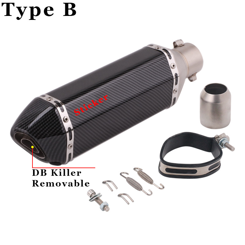 35-51 mm-es univerzális motorkerékpár robogó ATV kipufogó kipufogócső Escape Moto Honda CBR250 CB400 YZF FZ400 Z750 NINJA TMAX530