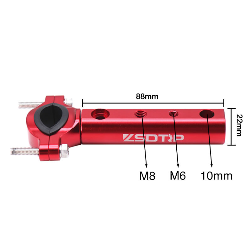 Sclmotos- Motorkerékpár bővítő kormányrúd-rögzítő adapter Többfunkciós motorkerékpár-fény bővítőkonzol telefontartó állvány