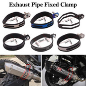 Fibră de carbon țeavă de eșapament pentru motocicletă Fixare clemă Escape Moto 51mm Yoshimura Toba de eșapament Rotund Fixare Inel Fix Suport Suport Suport
