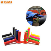 Univerzálne rukoväte OTOM pre motocykle, protišmykové, mäkké gumové, vodotesné, profesionálne špirálové diamantové vzorované riadidlá, otočná rukoväť