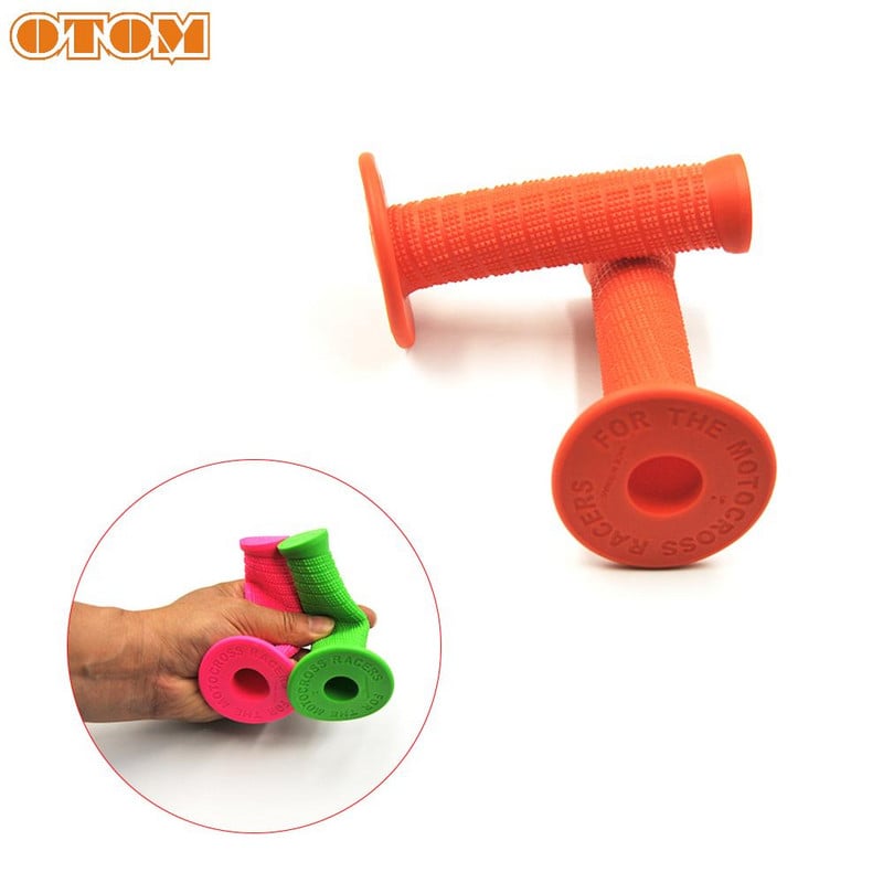 Univerzálne rukoväte OTOM pre motocykle, protišmykové, mäkké gumové, vodotesné, profesionálne špirálové diamantové vzorované riadidlá, otočná rukoväť