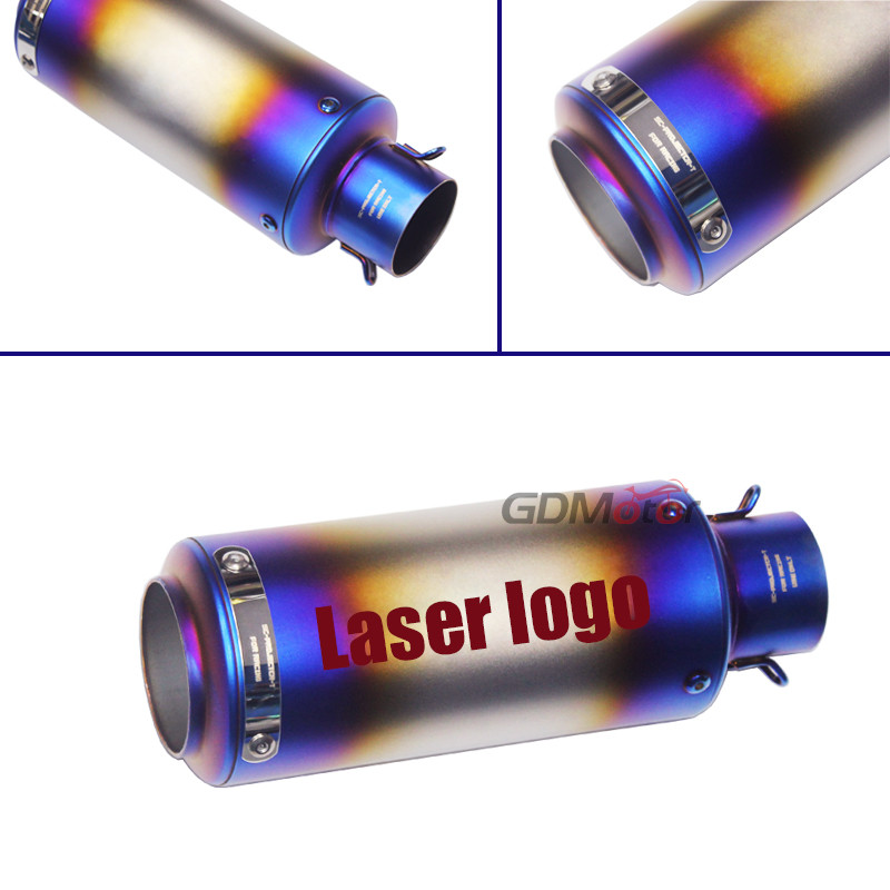 51 mm motociklo išmetimo duslintuvo vamzdis nerūdijančio plieno GP lenktynėms skirtas YAMAHA Cbr650r R1 R3 Mt03 R6 CBR600 Zx6r MT07 XSR900 mt10 ZXR