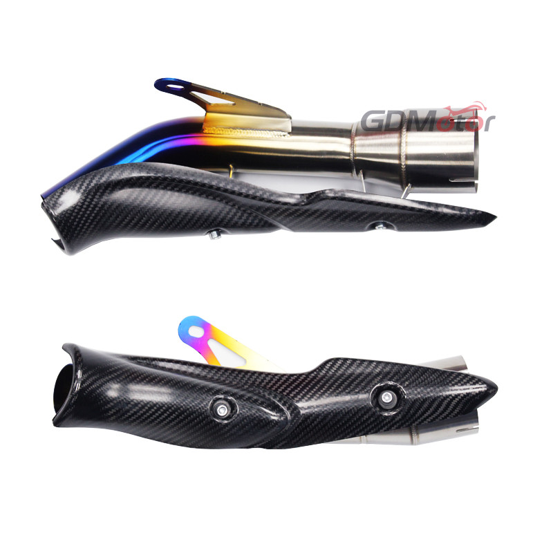 Libistage peale Kawasaki Z900 Z900e mootorratta väljalasketoru keskmise ühendustoru süsinikkiust soojuskaitse kaanekaitse põletusvastane kest